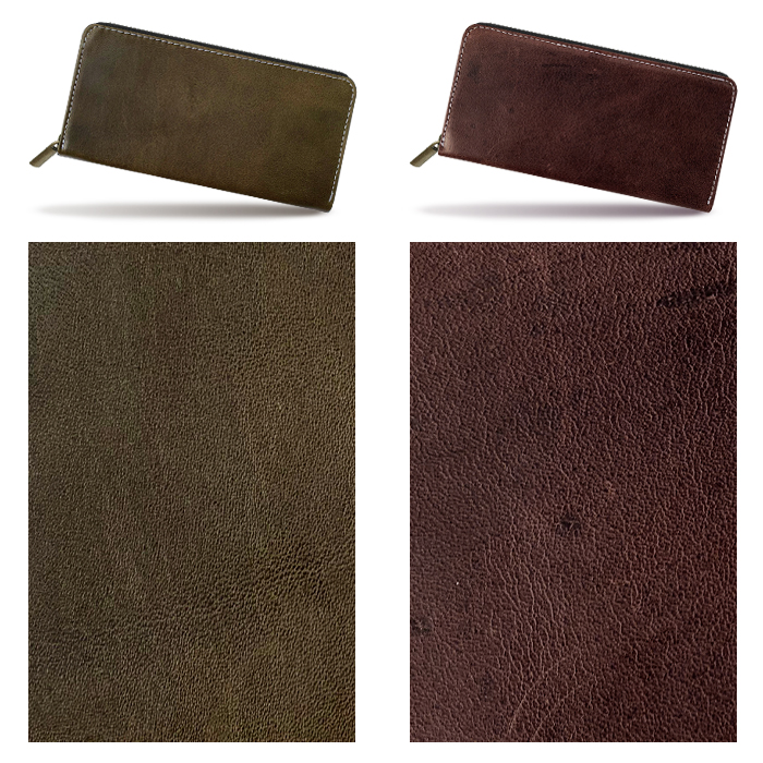 本馬革 ラウンドジップ 長財布 新品未使用 長財布 本革 財布 馬革 ラウンド ファスナー サイフ ウォレット 馬ヌメ