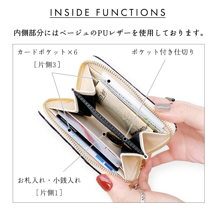 財布 ミニ財布 児島デニム コインケース コンパクト ラウンド