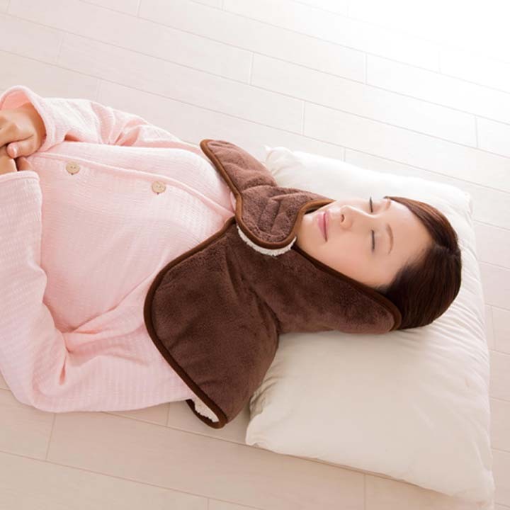 【ネックウォーマーマフラーHOTαアルミの暖力おやすみネックウォーマー】