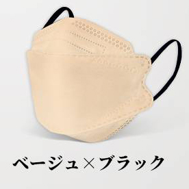 40枚入(日本製）バイカラー 立体 マスク JN95 KF94 3D マスク 不織布 大人用 小さめ...