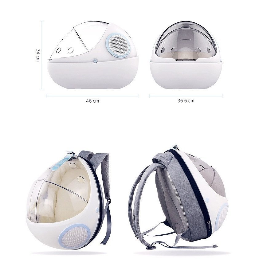 ペット キャリー ケース 犬 キャリーケース 猫 キャリーバッグ ケージ リュックキャリー リュックタイプ 卵型 透明 ホワイト グレー toy トイ キャリーバッグ ペット用品