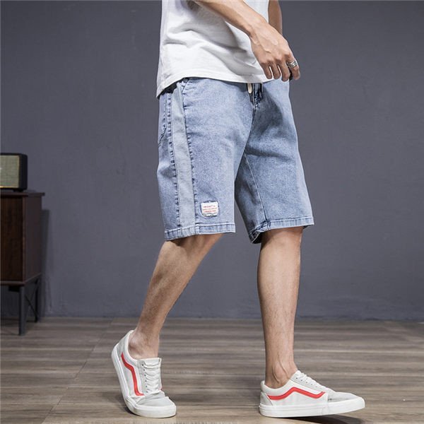 ショートパンツ メンズ デニムパンツ ショートデニム 5分丈 配色切替え