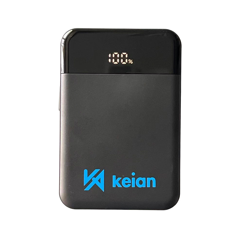 燃えにくい 準固体電池採用 モバイルバッテリー10000ｍA PSE認証済み KEIAN MAGSAFE準拠 USB 4台同時充電 ワイヤレス 大容量モデル タイプCコード本体内蔵 | 恵安 | 02