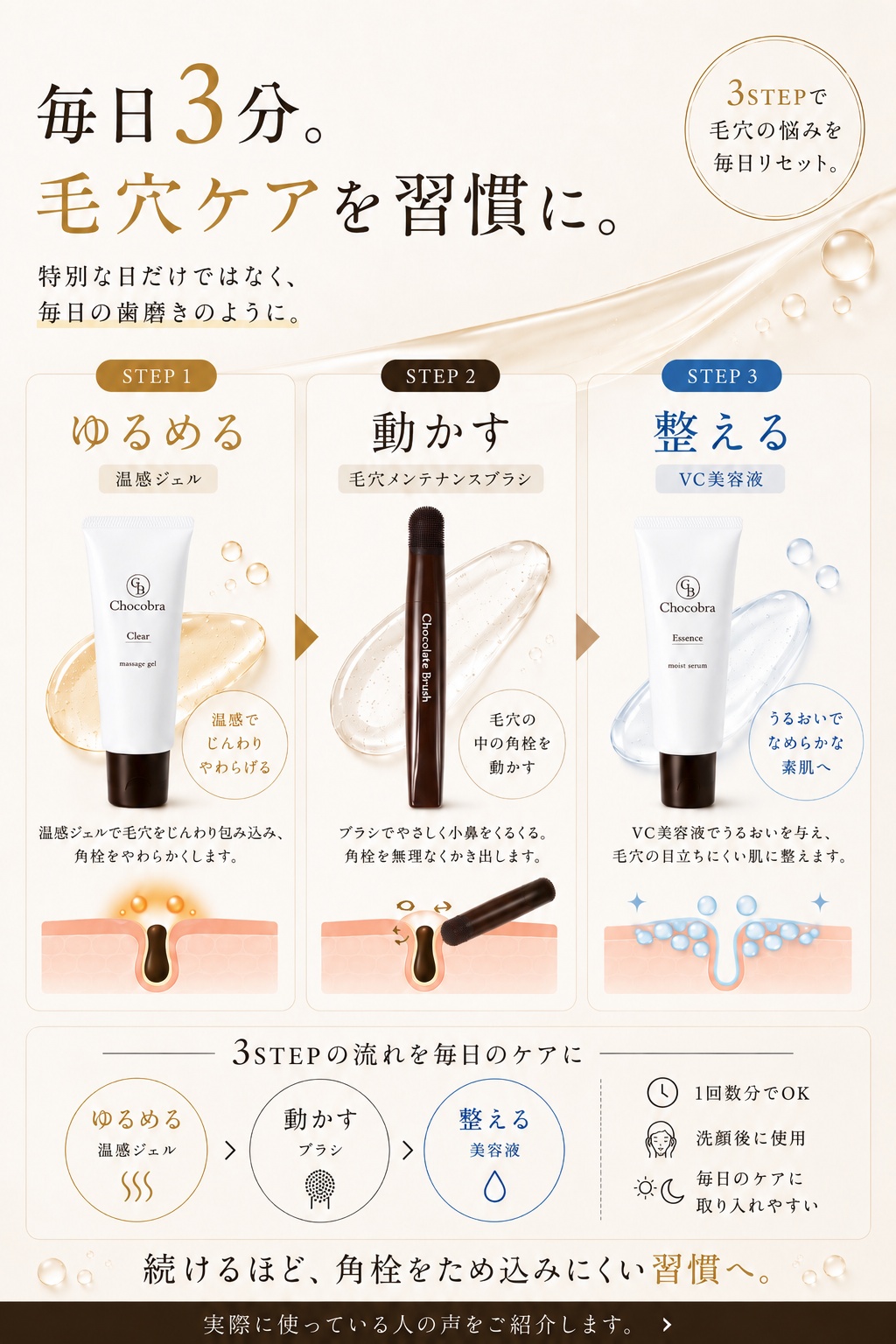 【新品未使用】XLUXES 毛穴ケア3点セット チョコブラ スペシャル毛穴ケアセット 黒ずみ 角栓 いちご鼻