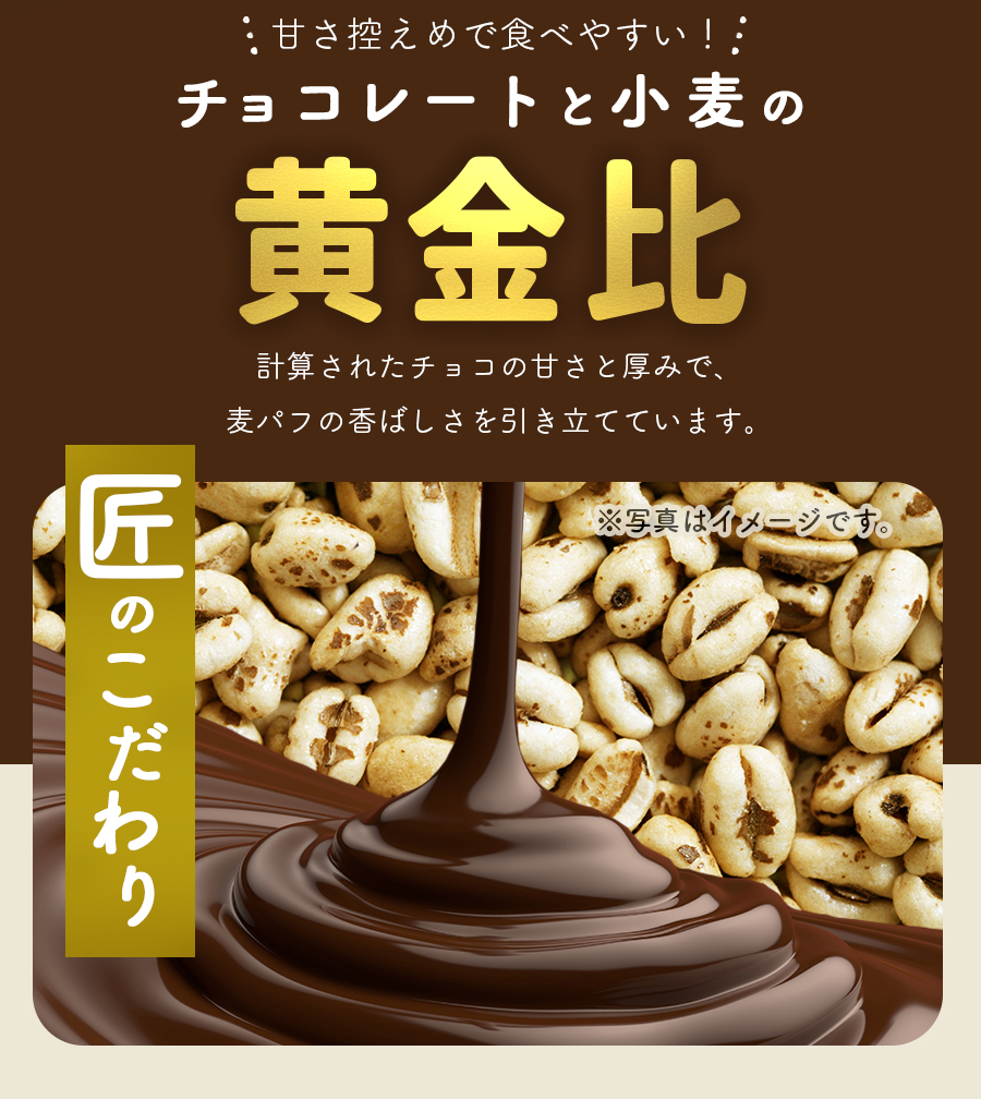 【麦チョコ 800g(200g×4袋)】お菓子 小麦 チョコレート 国産小麦使用 大容量 チャック付き袋 昔懐かしい 岐阜県産小麦 黄金比 送料無料 ハロウィン 関連画像2