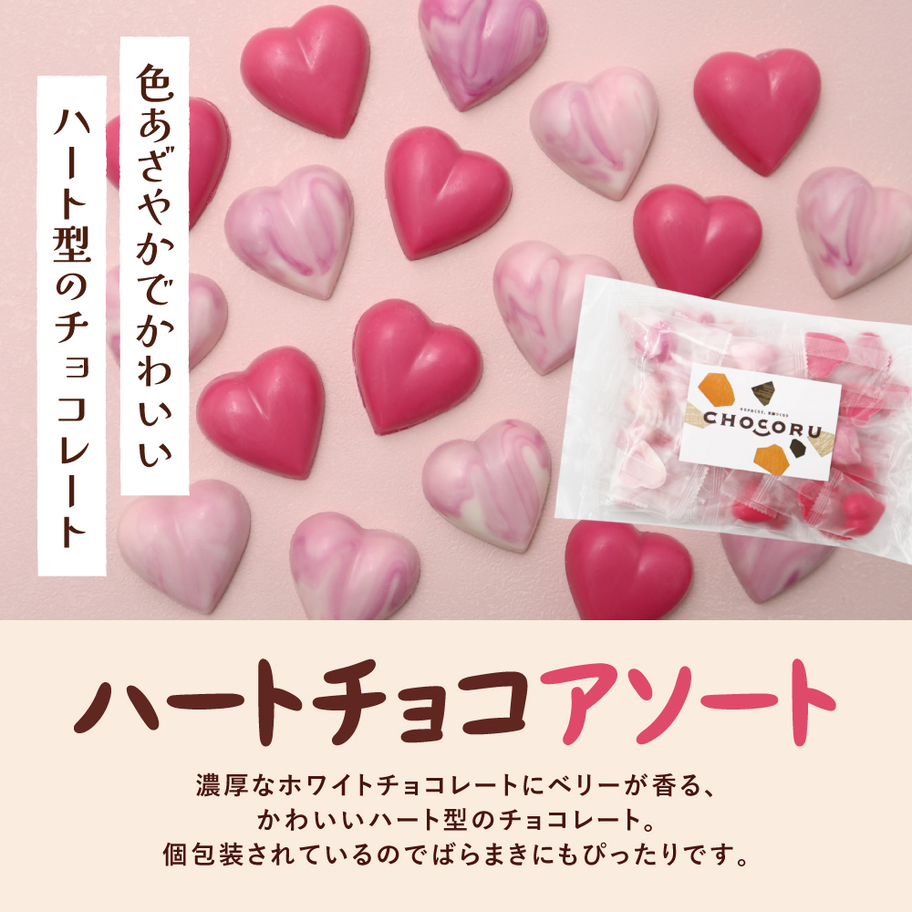 ハートチョコアソート 500g 業務用 個包装 チョコ プレゼント | 栄光堂 | 01