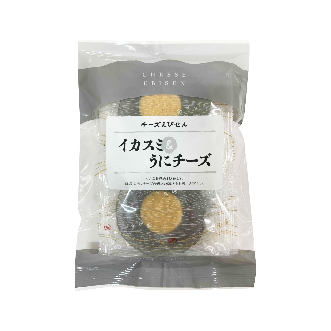 チーズえびせん 明太子＆チーズ イカスミ＆うにチーズ 海老せんべい 個包装 |  | 02