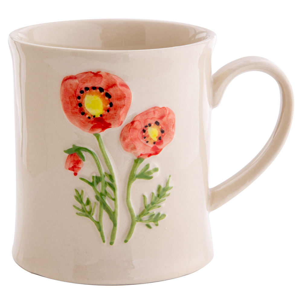 BISQUE マグカップ 花柄 陶器 マグ 花 おしゃれ 北欧 コーヒーマグ