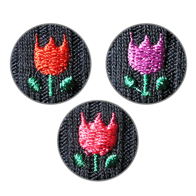 お名前刺繍入りキッズワンポイント刺繍ソックス 3足組 日本製 紺