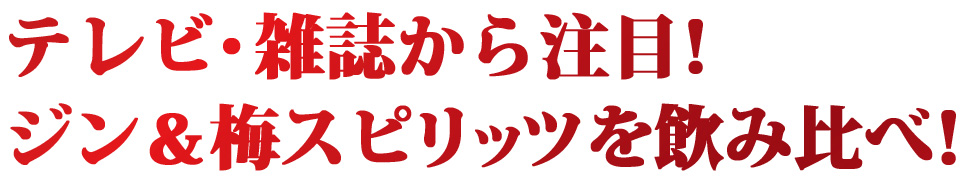 テレビ・雑誌に掲載、注目される、クラフトジン飲み比べ