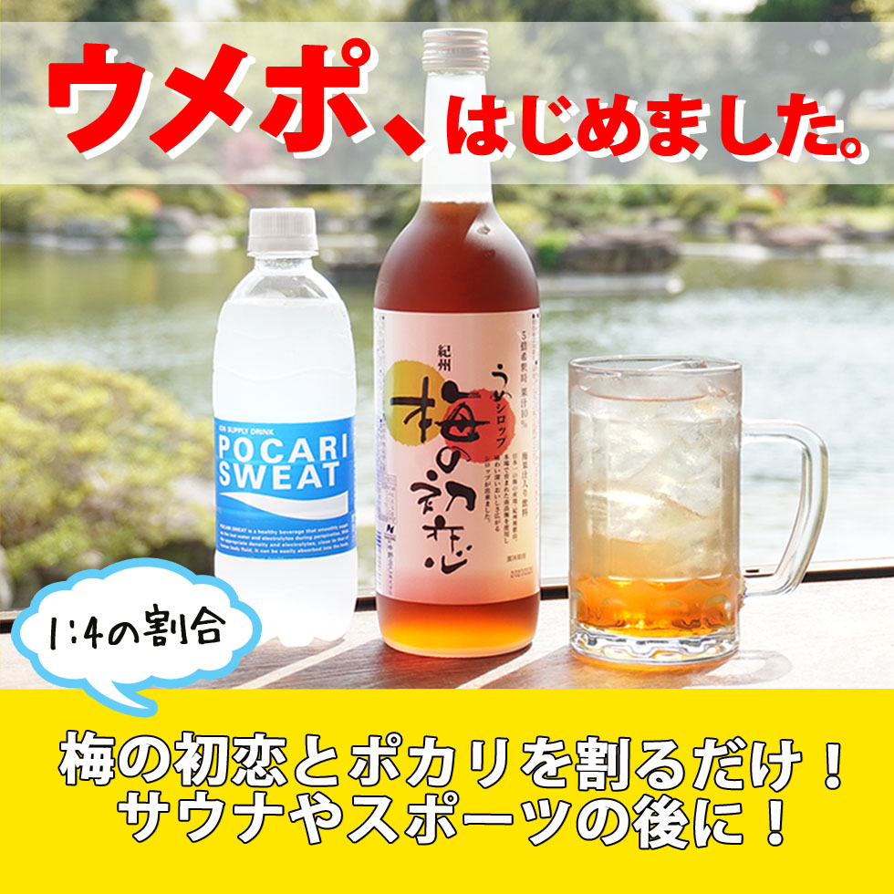 梅の初恋,梅シロップ,飲み方,使い方,作り方,ポカリスエット