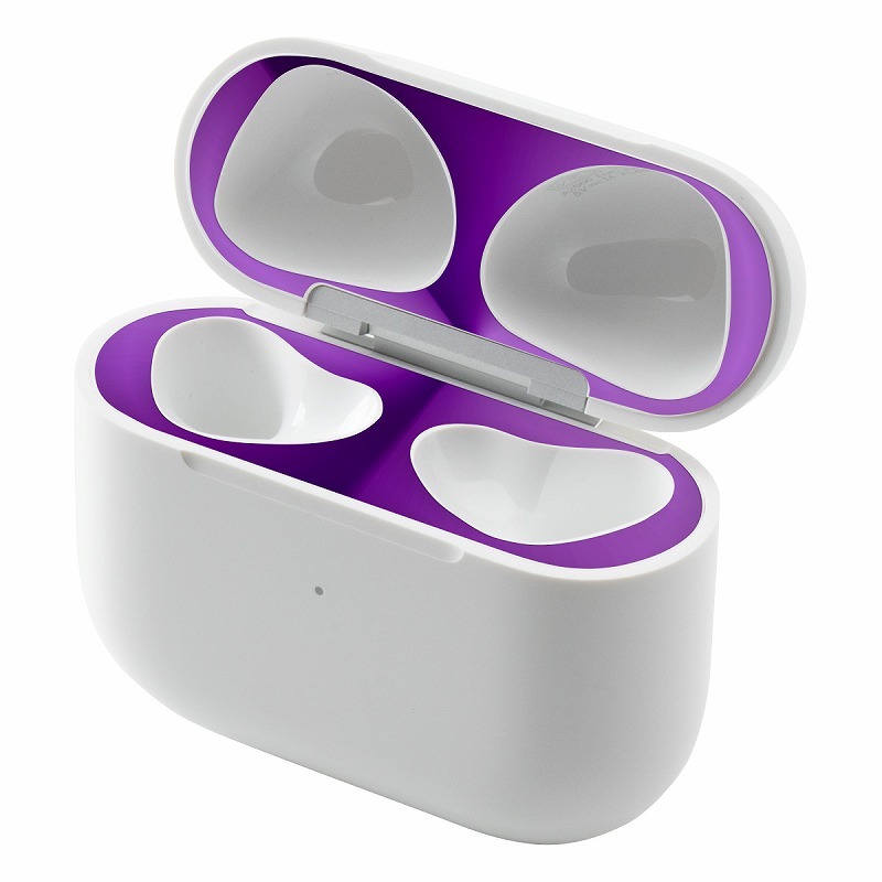 買収 AirPods用 第3世代 金属製ダストガード 紫色