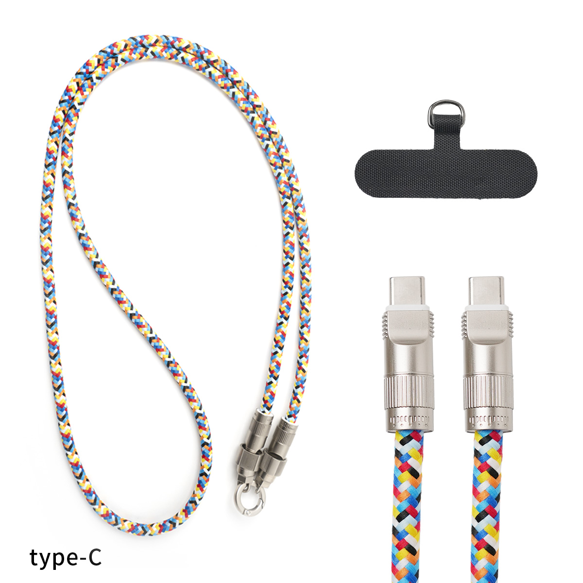 スマホショルダー ストラップ かわいい 充電ケーブル 2in1 スマホ