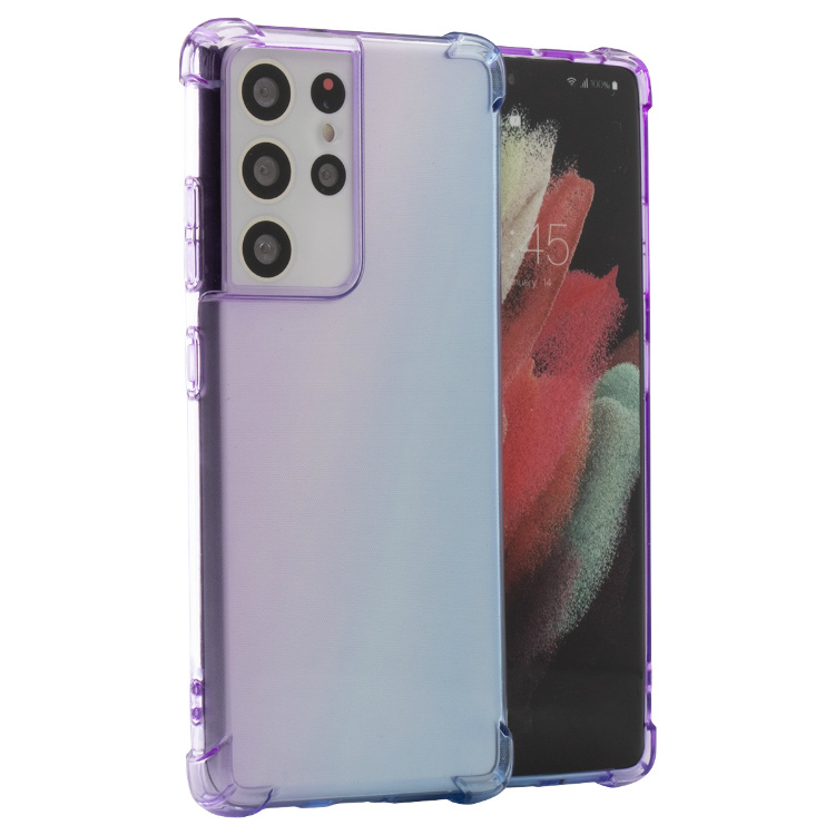 Galaxy S21 カバー ケース Ultra 5g 韓国 耐衝撃 グラデーション TPU 