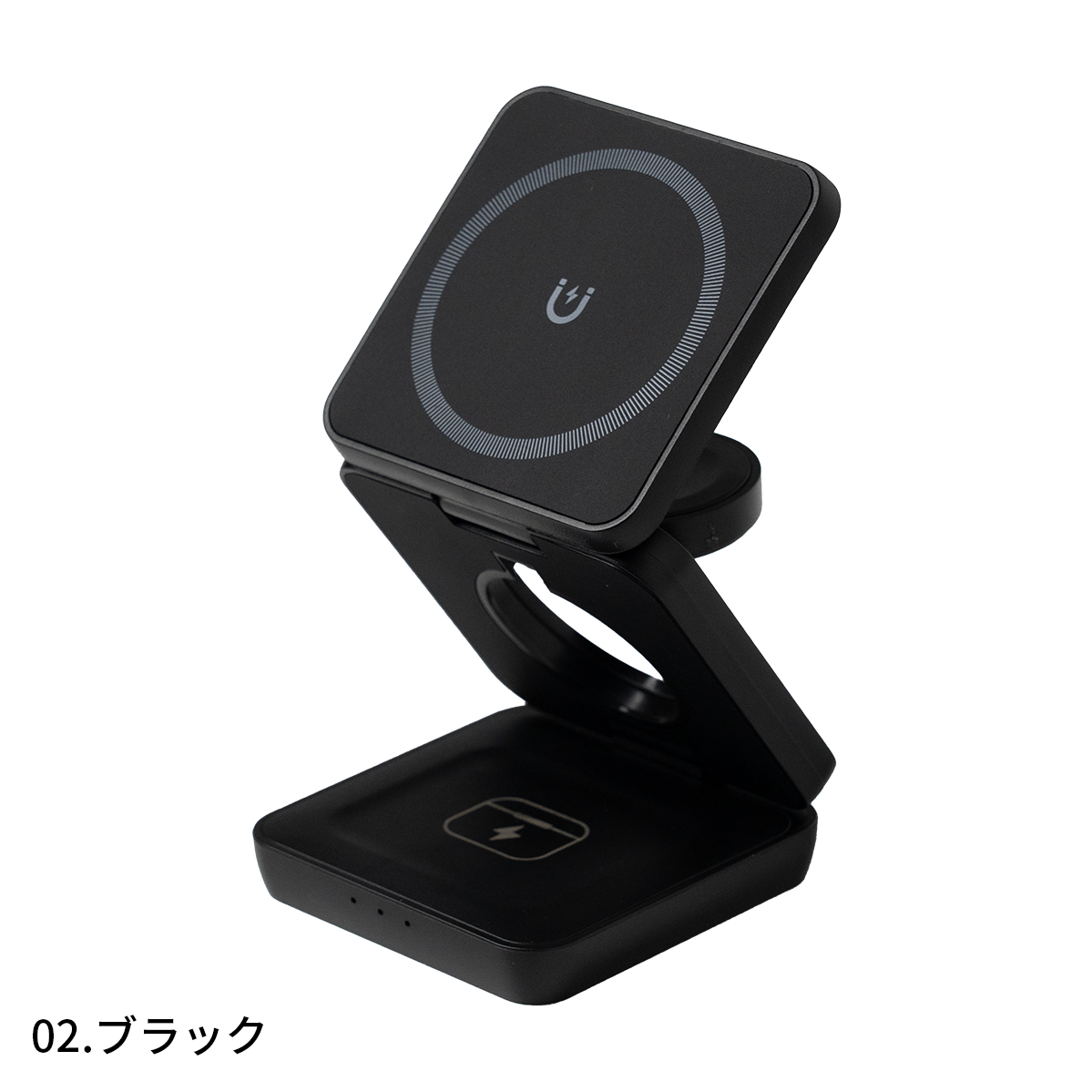 AirPodsワイヤレス充電器付き（新品・未開封） Amazon.co.jp: 【折りたたみ/LEDランプ付き】 ADADPU 3in1 ワイヤレス