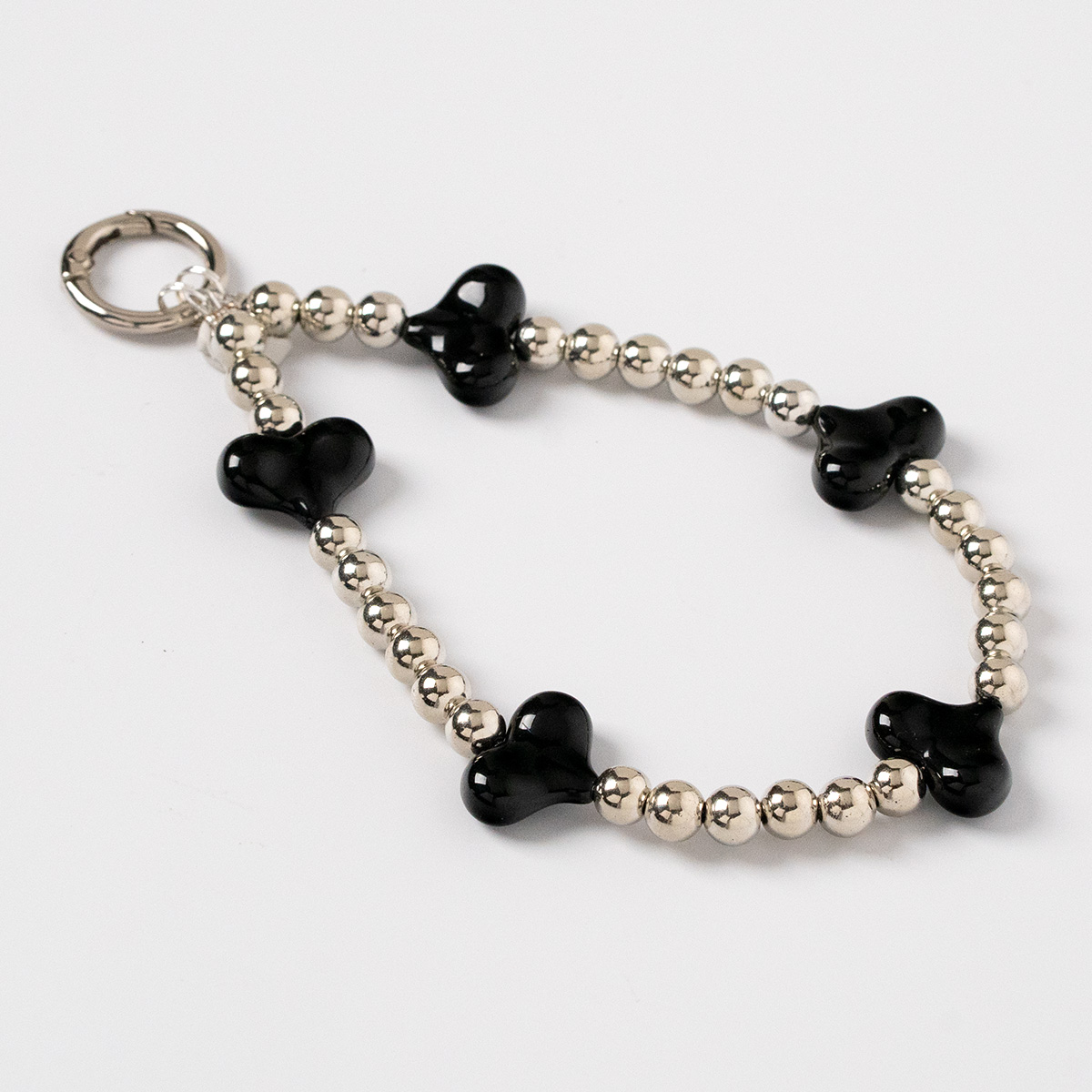 スマホ ストラップ 手首 ハンドストラップ ビーズ ハート おしゃれ