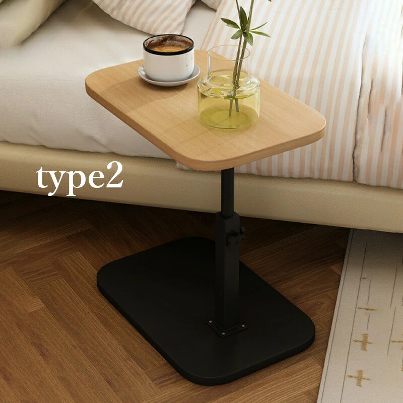 サイドテーブル 高さ調節 昇降式テーブル 高さ45?80cm ベッドサイド
