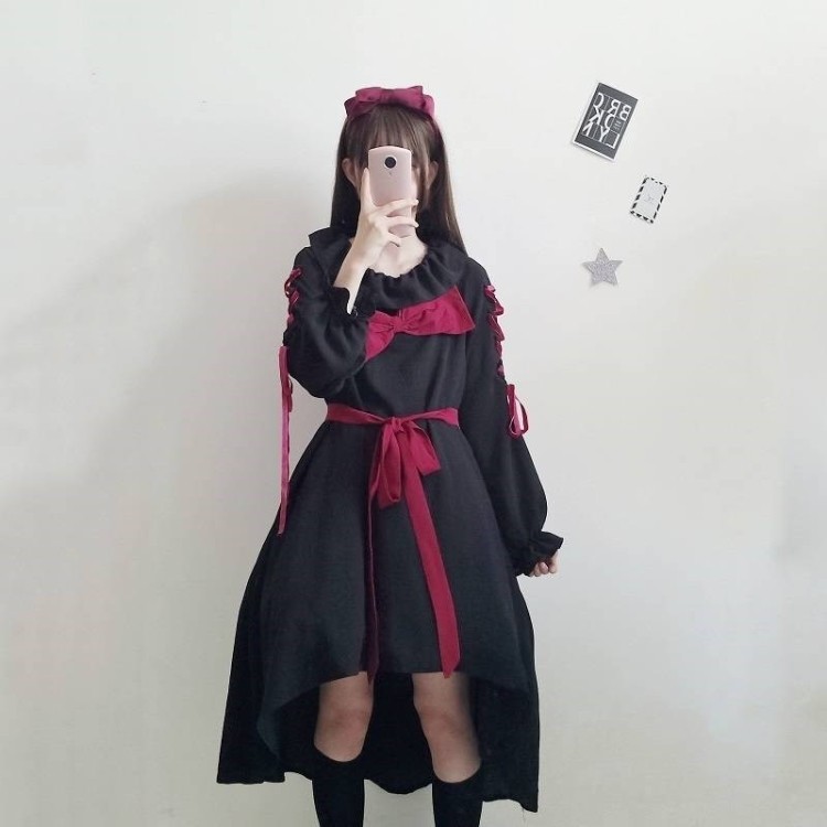 ゴスロリ ワンピース ロリータ 森ガール 悪魔 コスプレ アニメ 女装 かわいい 大きいサイズ Cosplay Lolita ゆめかわいい ゴシック 黒 赤 Kspt73ba 長楽ストア 通販 Yahoo ショッピング