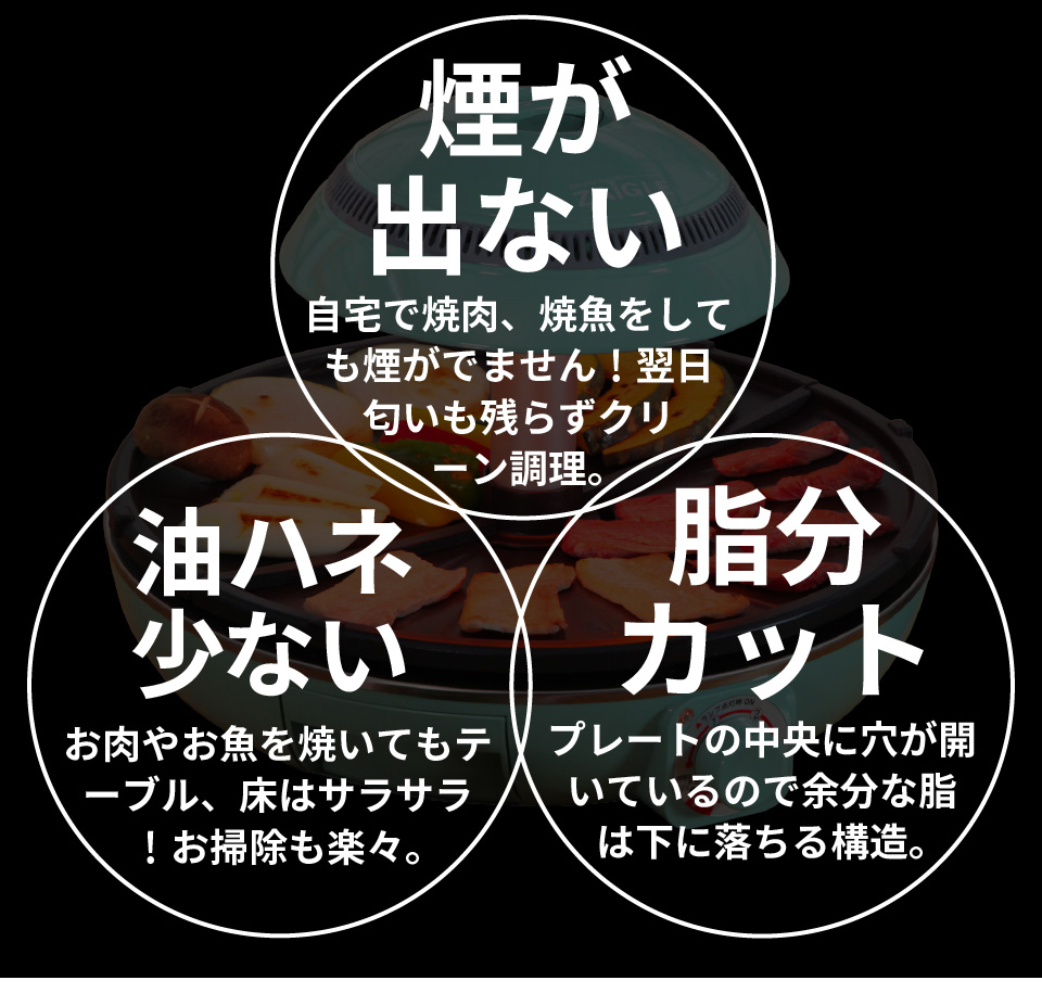 サークル炙輪（あぶりん） ホットプレート 無煙 焼き肉プレート ハーフ