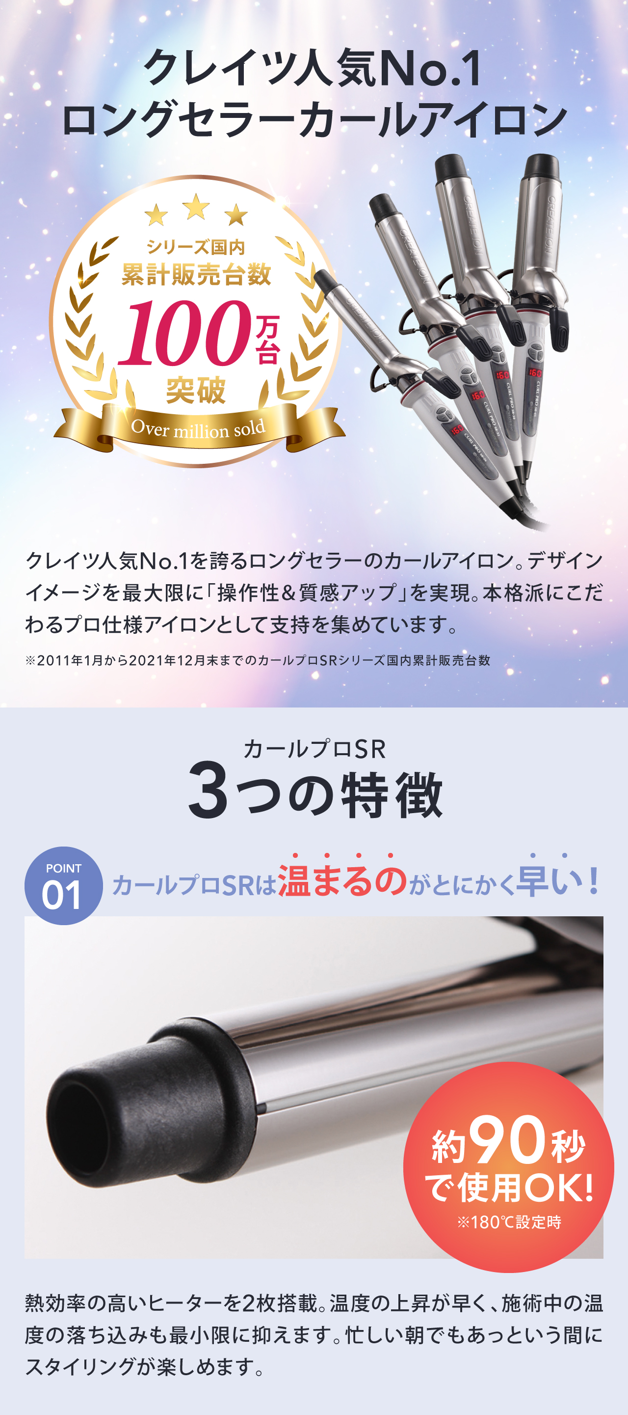 CREATEs（クレイツ） クレイツイオン カールプロSR 45mm CREAT ION