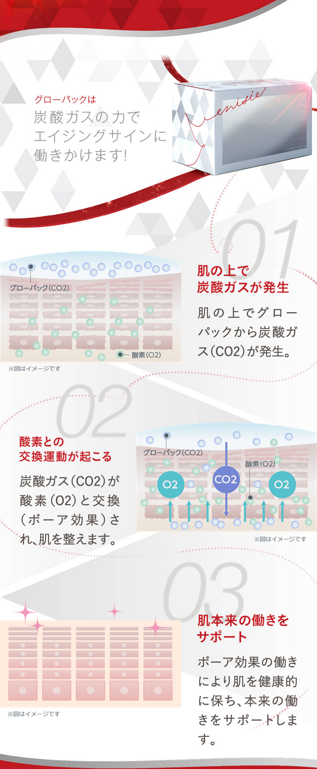 1782円オフ エニシー グローパック 炭酸ガスパック 正規品 10回分 毛穴パック フェイスパック 艶肌 Enisie RHYTHE enisie リズム ツヤ ハリ 潤い 大容量