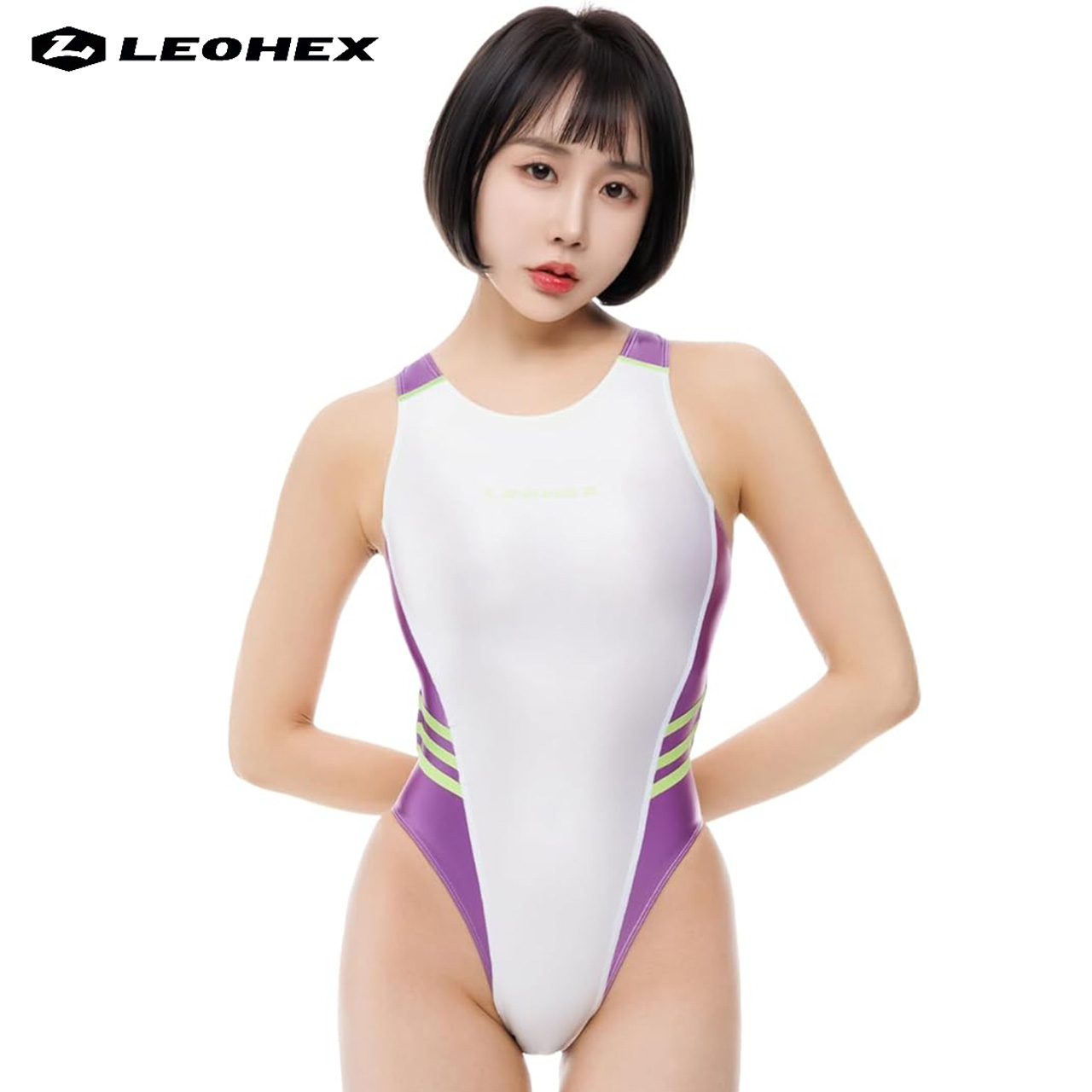 【極美品】2XLサイズ レミュー スーツ パイピング 色気艶感 ストレッチ 艶感 LEOHEX レオヘックス ボディスーツ バイカラー ハイレグ