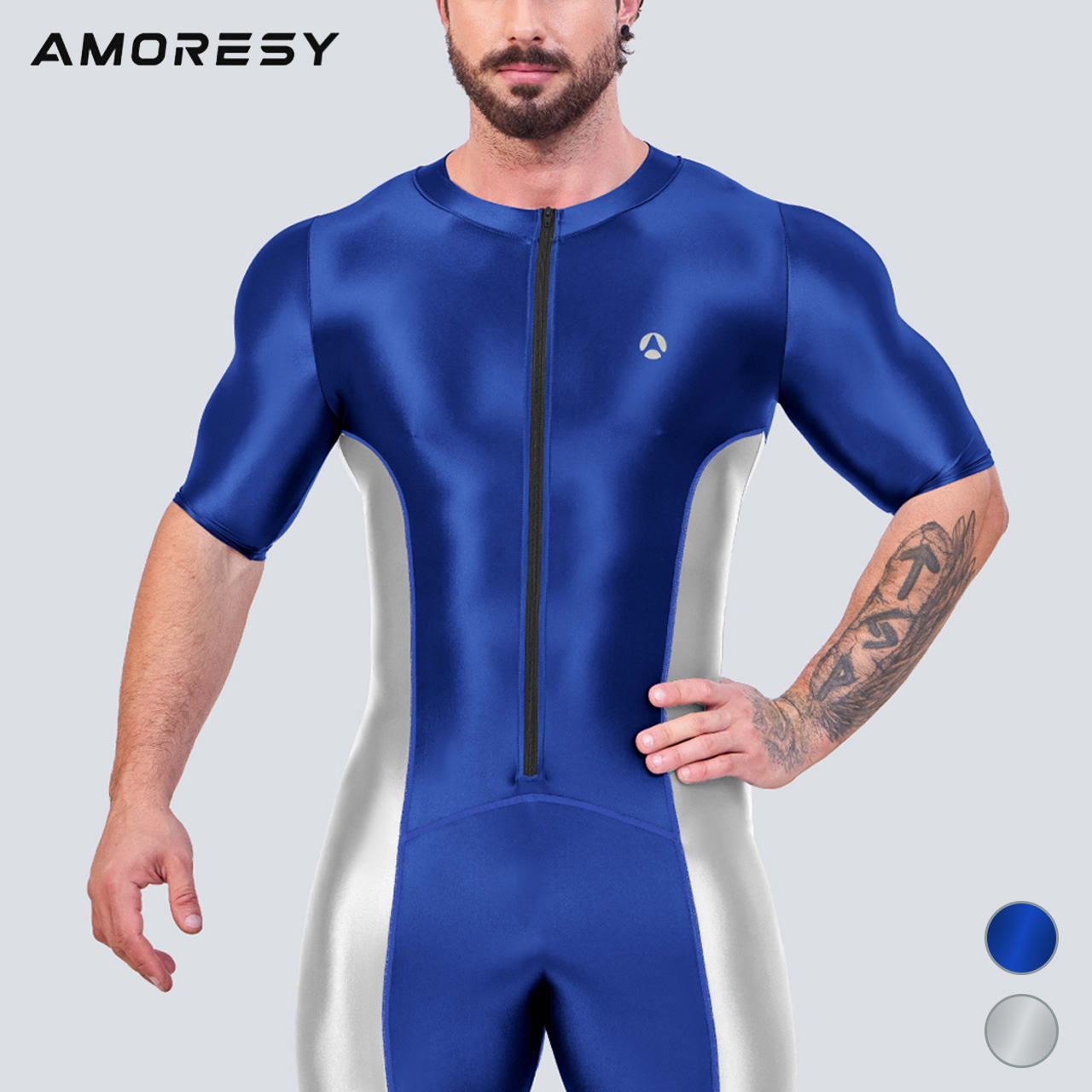 AMORESY アモレシー Gladius メンズ ジップアップ ボディスーツ