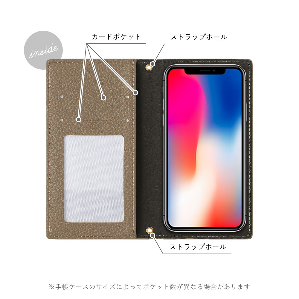 iPhoneXS ケース 手帳型 ハンドベルト おしゃれ ブランド スマホケース