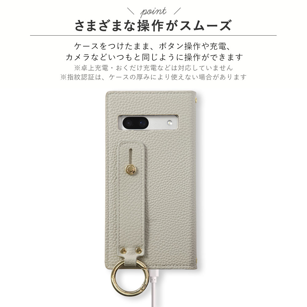 iPhone14Pro ケース 手帳型 ハンドベルト おしゃれ ブランド