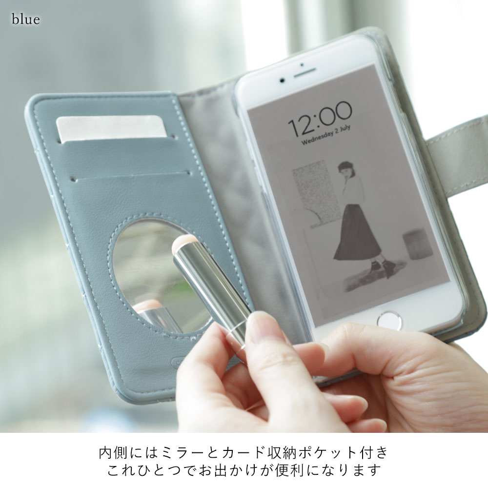 iPhone16 ケース iPhone16e 手帳型 ブランド おしゃれ ミラー付き