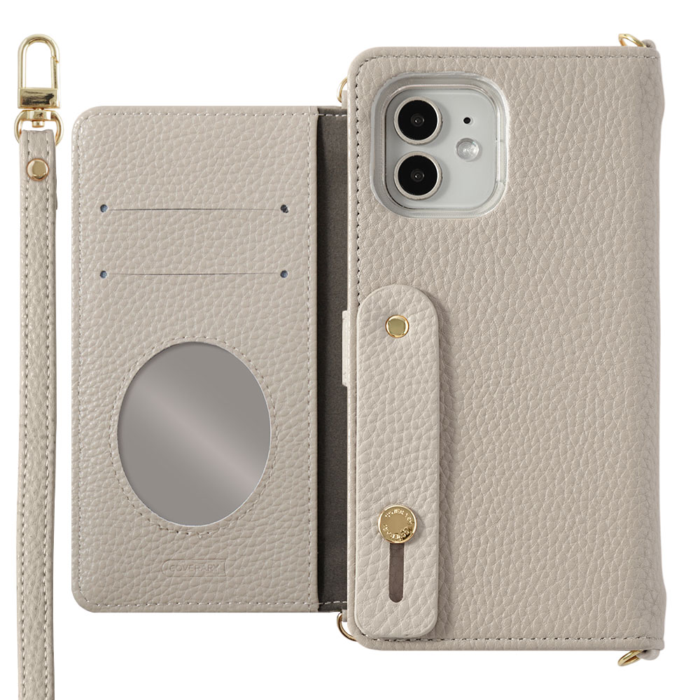 iPhone13 ケース mini pro max 手帳型 ブランド おしゃれ ミラー付き