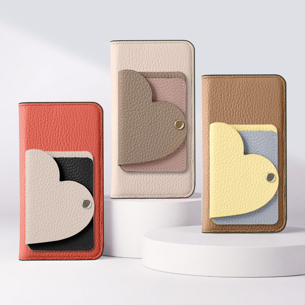 スマホケース 手帳型 イタリアンレザー 本革 日本製 ベルトなし 本革手帳 本革