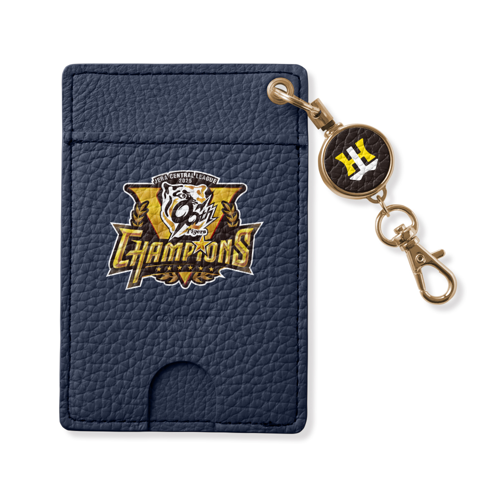 パスケース 阪神タイガース リール付きレディース メンズ 本革