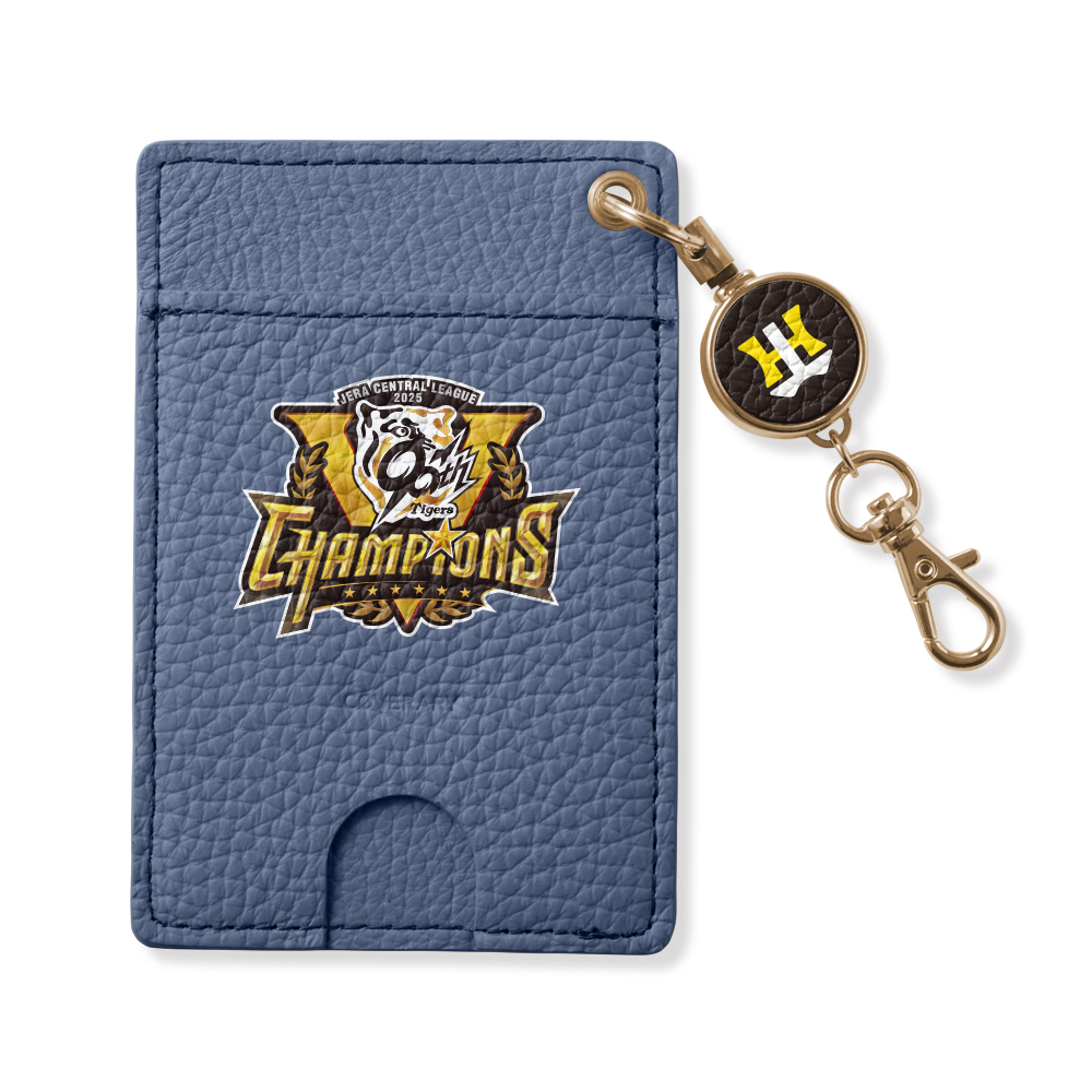 パスケース 阪神タイガース リール付きレディース メンズ 本革