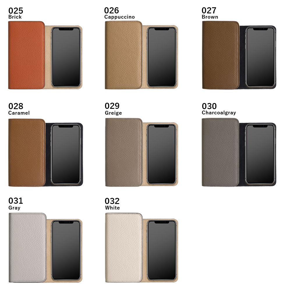 スマホケース 手帳型 イタリアンレザー 本革 日本製 ベルトなし バイカラー ハンドベルト