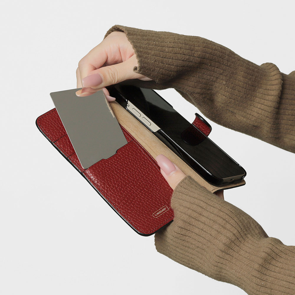 ステンレスミラー カードミラー スマホミラー 鏡 薄型 カード 手帳型