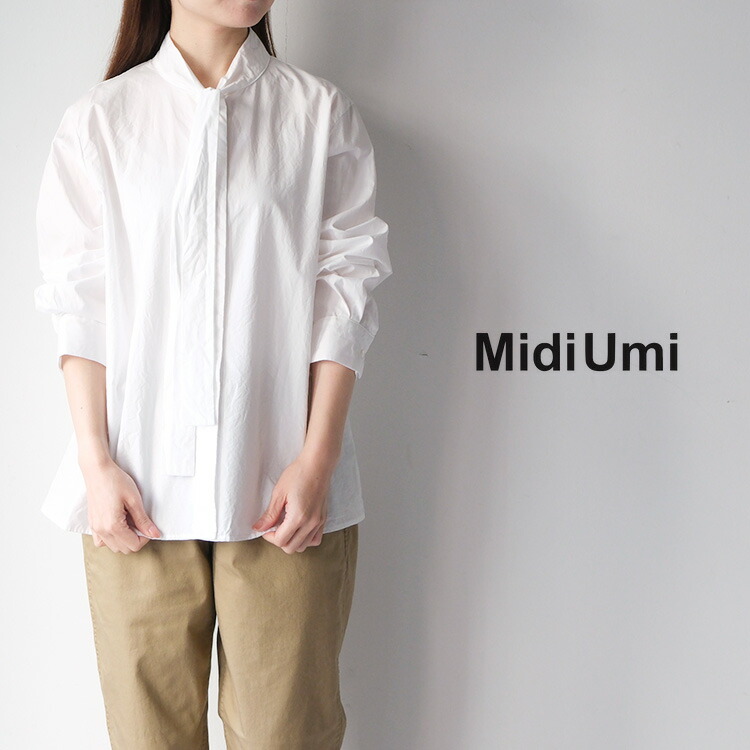 MidiUmi（ミディウミ） (20%OFF SALE) MidiUmi tie-neck shirt 1