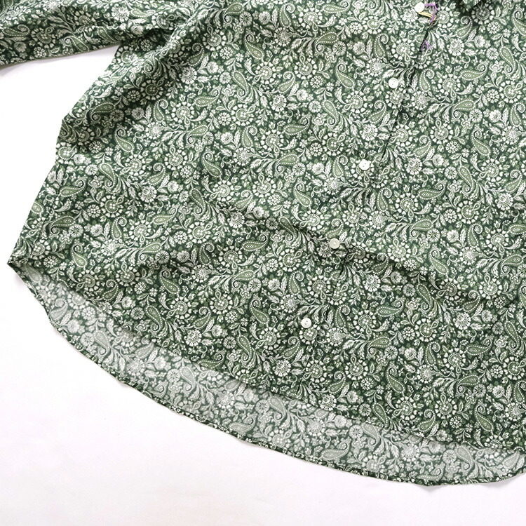 極美品✨】mizuiroind ゆったりめリバティ柄 フレアブラウス 綿100%