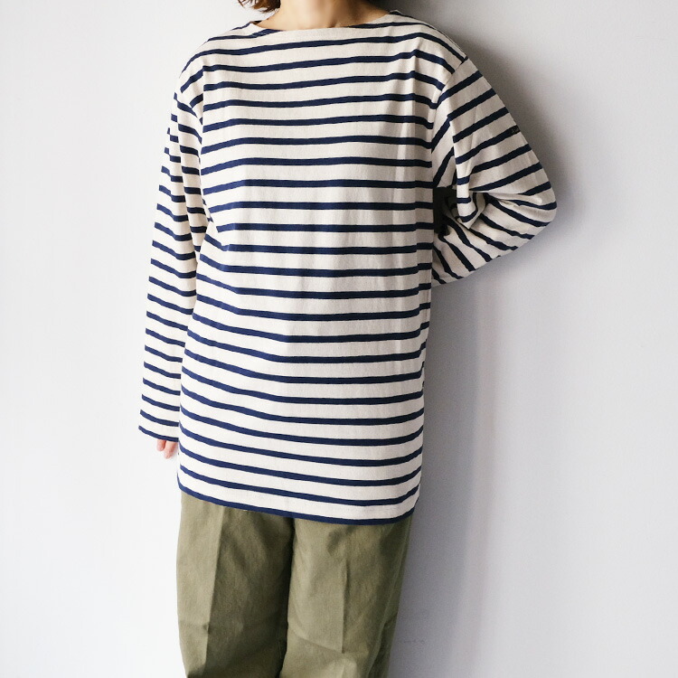 (30%OFFセール) ルミノア ボーダー Le minor ルミノア ボーダー バスクシャツ カットソー 121651 121651_model4.jpg