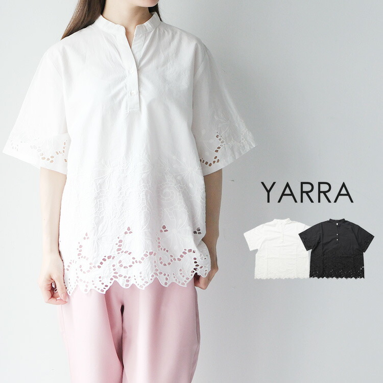 YARRA（ヤラ） YARRA INDIAスカラップ刺繍 ブラウス 1623-266 (2026SS
