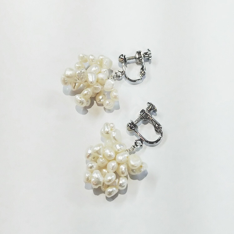 チカ ciika 21-AW-E05 grain イヤリング 淡水パール 2025SS 春夏 爆買