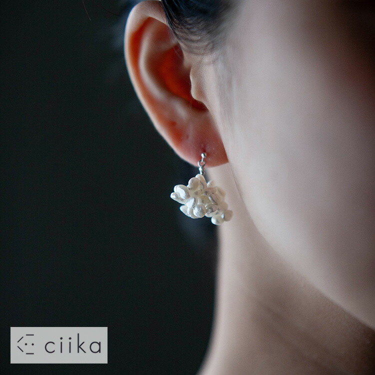 チカ ciika 21-AW-PE05 grain ピアス 淡水パール 春夏 爆買