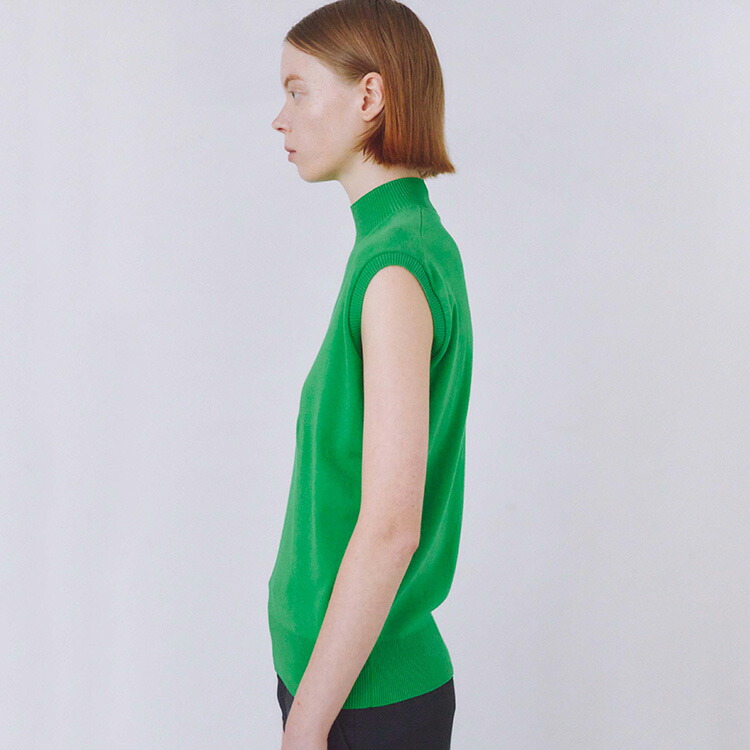 and per sea モックネック ノースリーブ カーキ ジップ ストレッチ Cynical 2way シアータンクトップ 510-95513/570-95516 シニカル