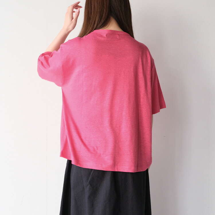 (30%OFF) doux bleu ドゥーブルー クルーネック リネン ワイドTシャツ 2421-072  (2024SS 春夏) 30%OFF) doux bleu ドゥーブルー クルーネック リネン ワイドT