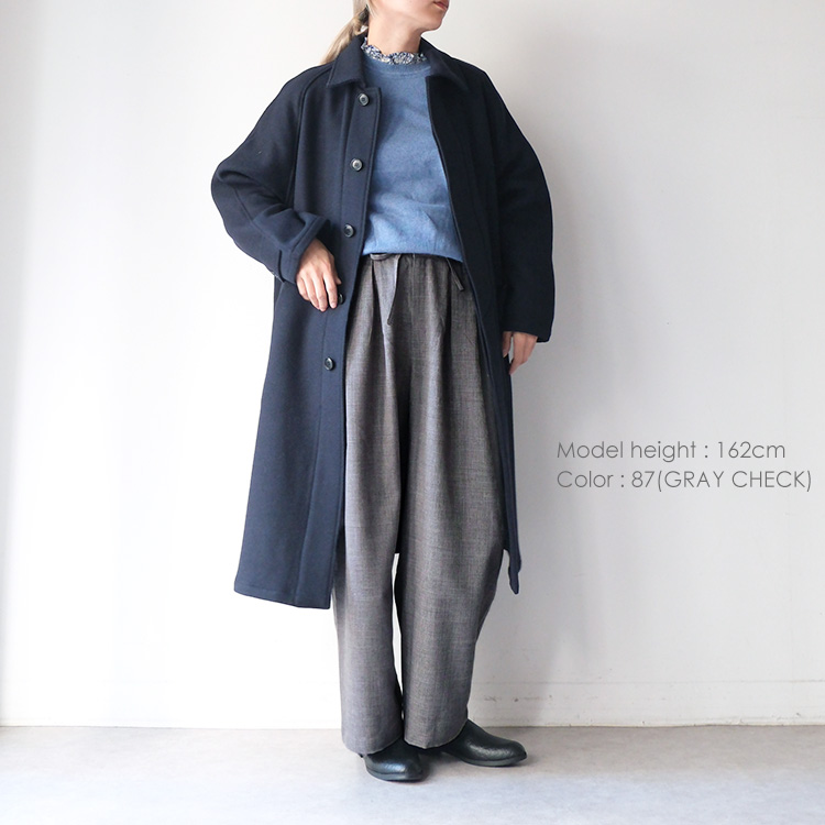 30%OFF SALE) ドゥーブルー doux bleu ウーリーノ タックパンツ 2555