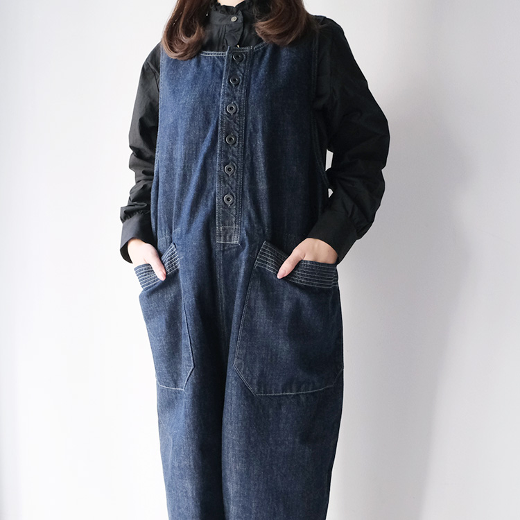 ブロカント　サロペット　パンツ Brocante ブロカント 10ozデニム トラヴァイユサロペット 33