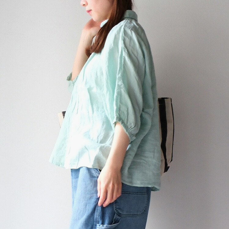 Brocante ブロカント 36-340L リネン キャンバス グラン シャツ