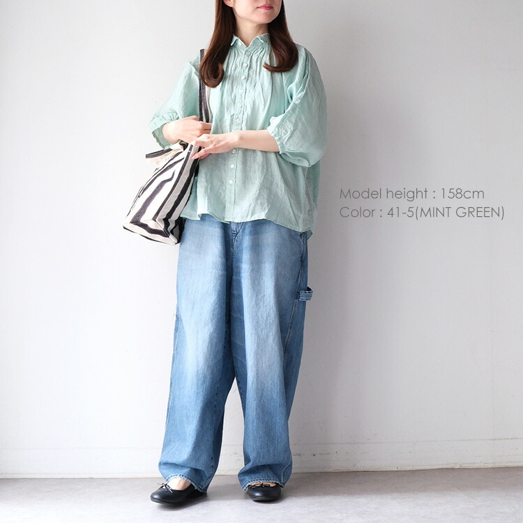 Brocante ブロカント 36-340L リネン キャンバス グラン シャツ