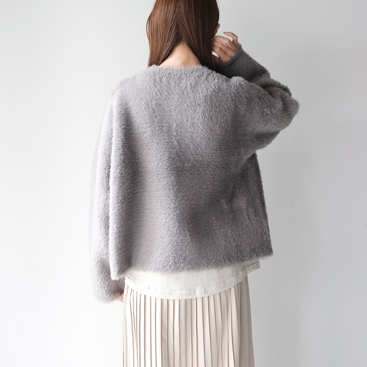 sosotto（ソソット） (30%OFF SALE) フェイクファーニットカーディガン