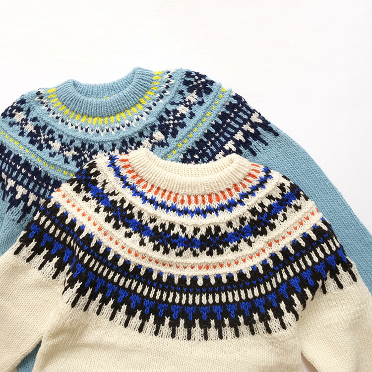 ダナファヌル ペルーニット手編みワイドベスト ☆タグ付き未使用